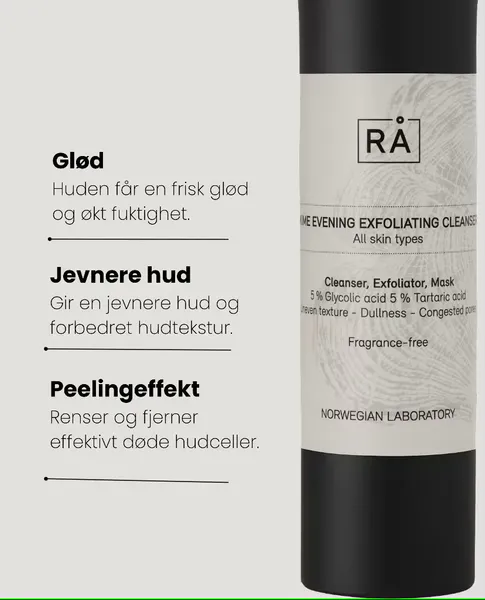 Bilde av RÅ SKINCARE KIME EVENING EXFOLIATING CLEANSER ...